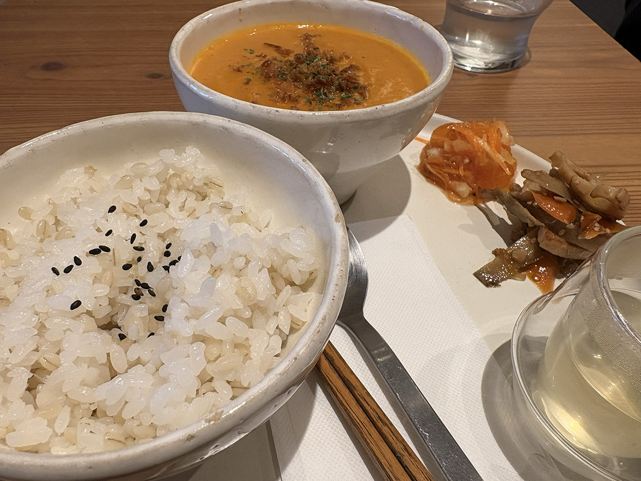 タビタリカフェのランチスープセット