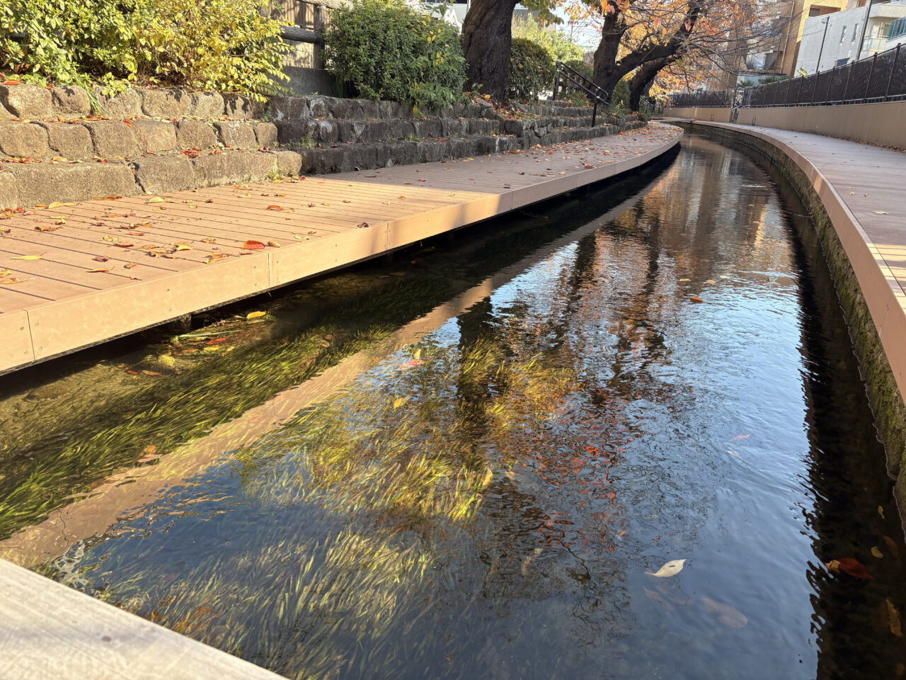 二ヶ領用水宿河原駅付近の様子