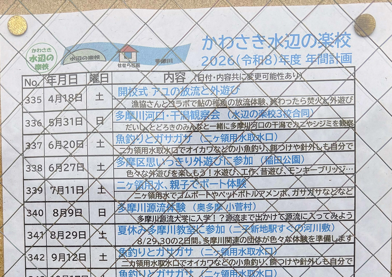 かわさき水辺の楽校2026年度計画