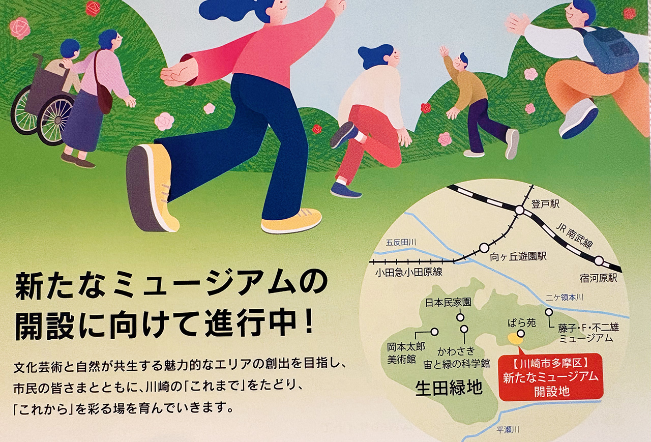 川崎市市民ミュージアムのチラシ地図詳細
