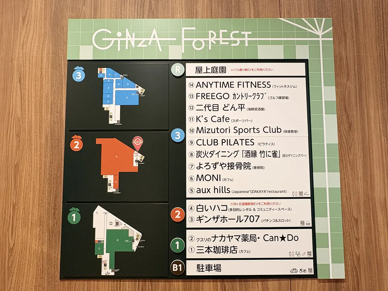 GINZA FORESTのフロアマップ