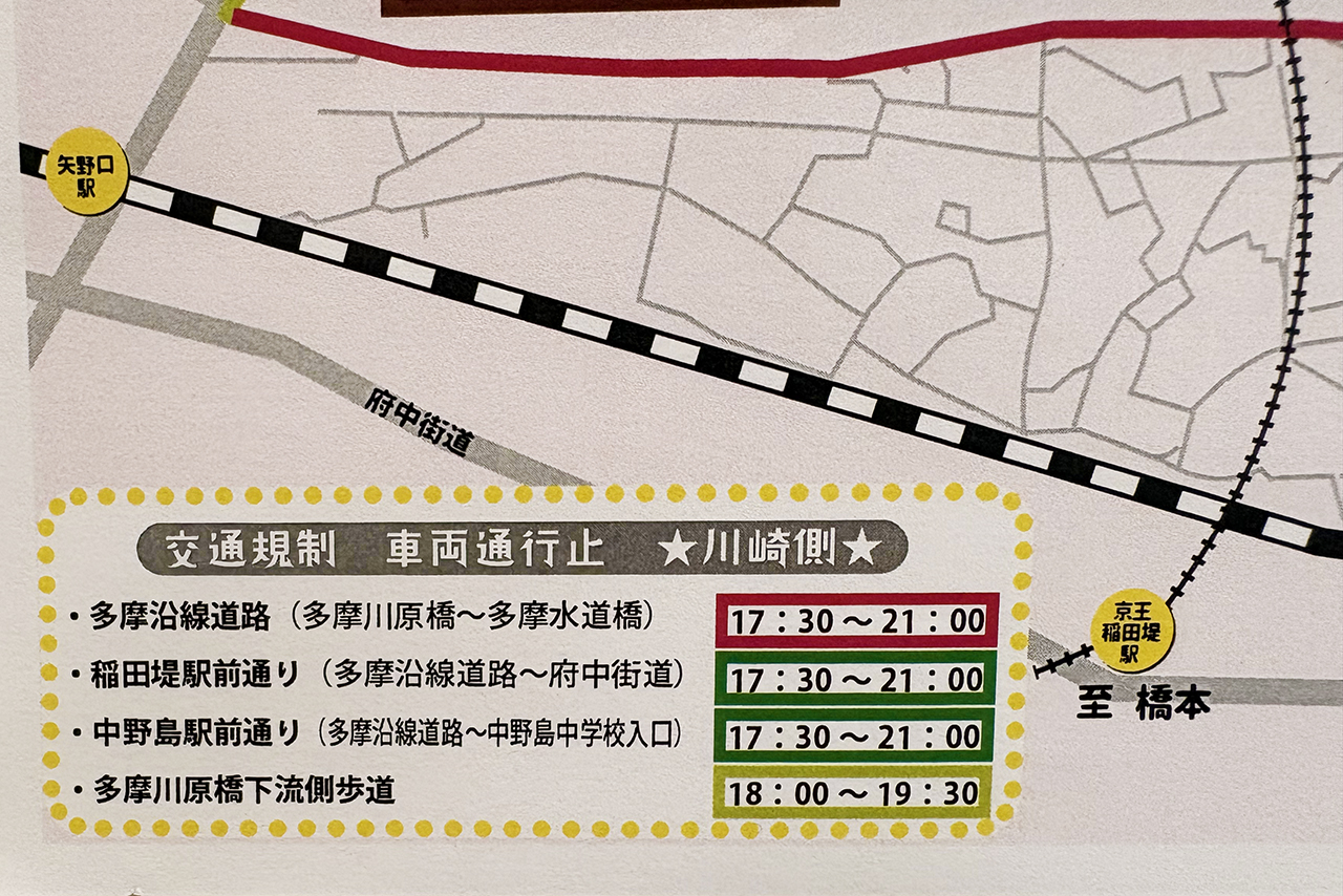 第41回調布花火のアクセス